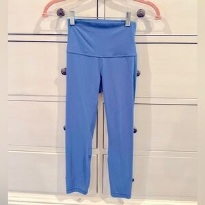 🍋 Lululemon Align High-Rise Ribbed Crop 23” - Size 2 - Oasis Blue